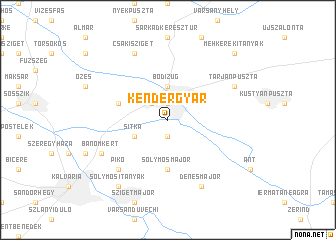 map of Kendergyár