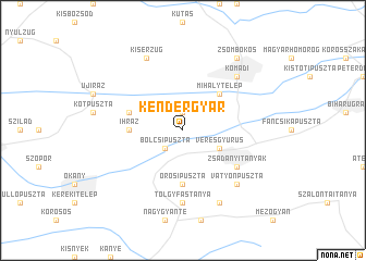 map of Kendergyár