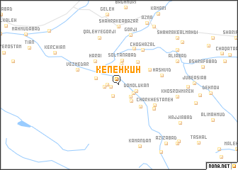map of Keneh Kūh