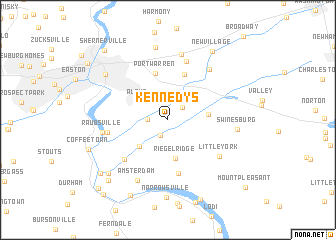 map of Kennedys