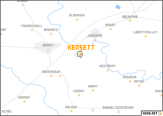 map of Kensett