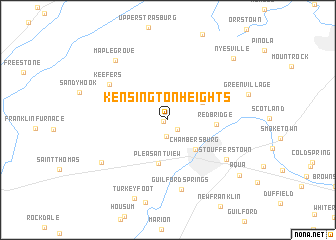 map of Kensington Heights