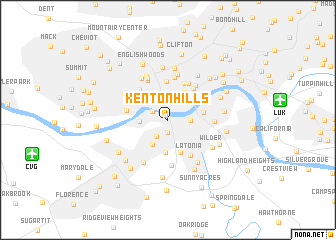 map of Kenton Hills