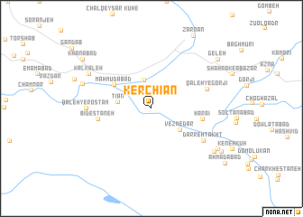 map of Kerchīān