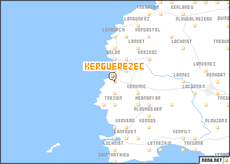 map of Kerguerézec