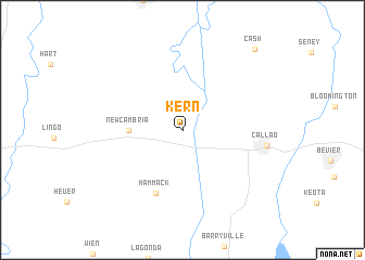 map of Kern