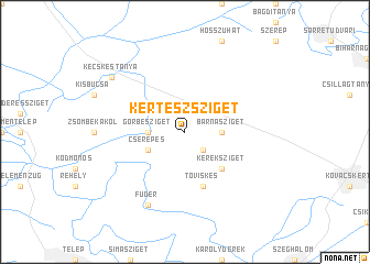 map of Kertészsziget
