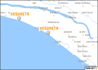 map of Kesumeta