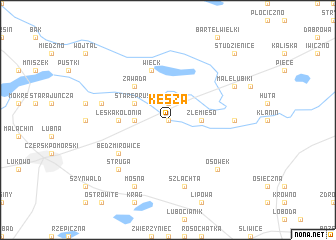 map of Kęsza