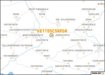 map of Kettőscsárda