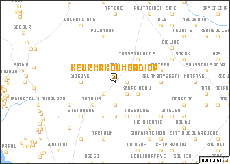 map of Keur Makoumba Diop