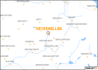 map of Keyes Hollow