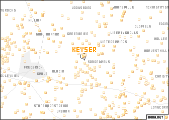 map of Keyser