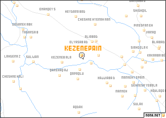 map of Kezen-e Pāʼīn