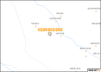 map of Kgomo-Kgomo