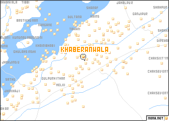 map of Khaberānwāla