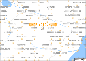 map of Khafīyat al Ḩumr