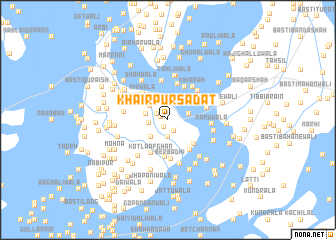 map of Khairpur Sādāt