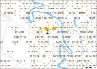 map of Khājura