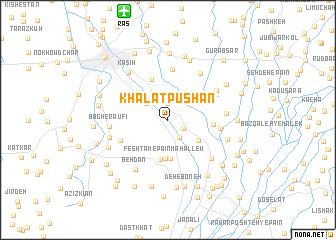 map of Khal‘at Pūshān