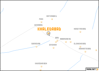 map of Khāledābād