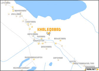 map of Khāleqābād