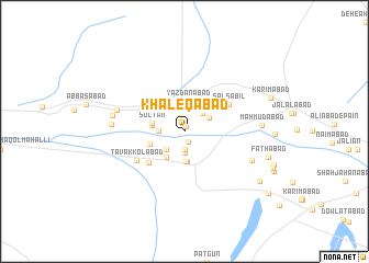 map of Khāleqābād