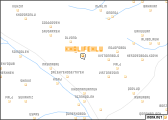 map of Khalīfehlū