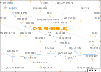 map of Khalīfeh Qeshlāq