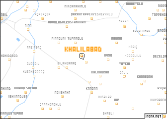 map of Khalīlābād