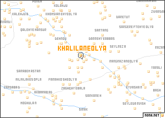 map of Khalīlān-e ‘Olyā