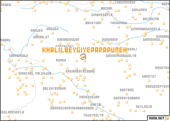 map of Khalīl Beygī-ye Pārāpūneh