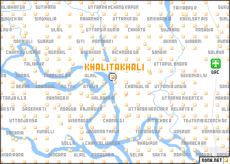 map of Khalitākhāli