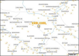 map of Khāl Khāl