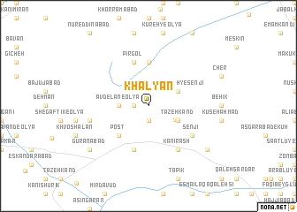 map of Khalyān