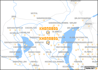 map of Khānābād