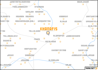 map of Khanāfis