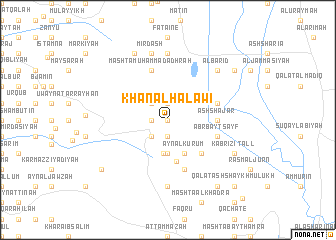 map of Khān al Ḩalāwī