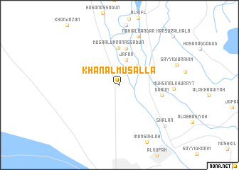 map of Khān al Muşallá
