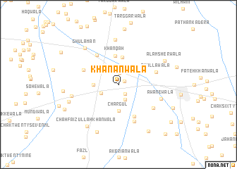 map of Khānanwāla