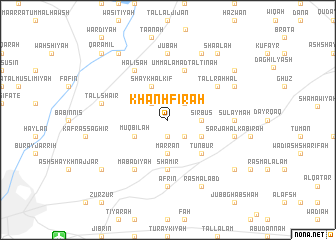 map of Khān Ḩfīrah