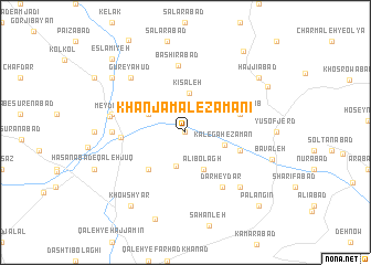 map of Khānjamāl-e Zamānī