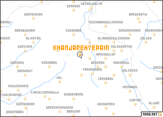 map of Khanjareh-ye Pāīn