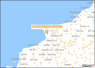 map of Khannāq Ḩimārah
