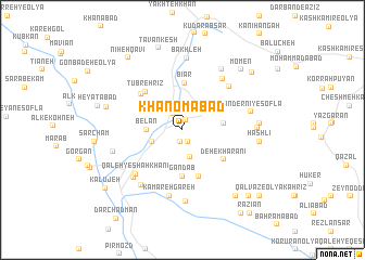 map of Khānomābād