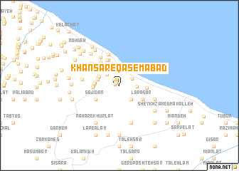 map of Khānsar-e Qāsemābād