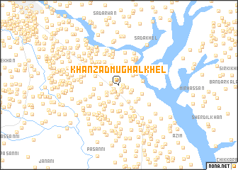 map of Khān Zād Mughal Khel