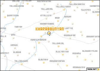 map of Kharāb Bunyān