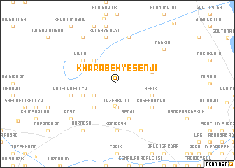 map of Kharābeh-ye Senjī