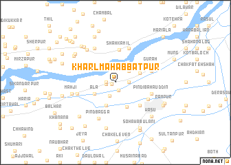 map of Kharl Mahabbatpur